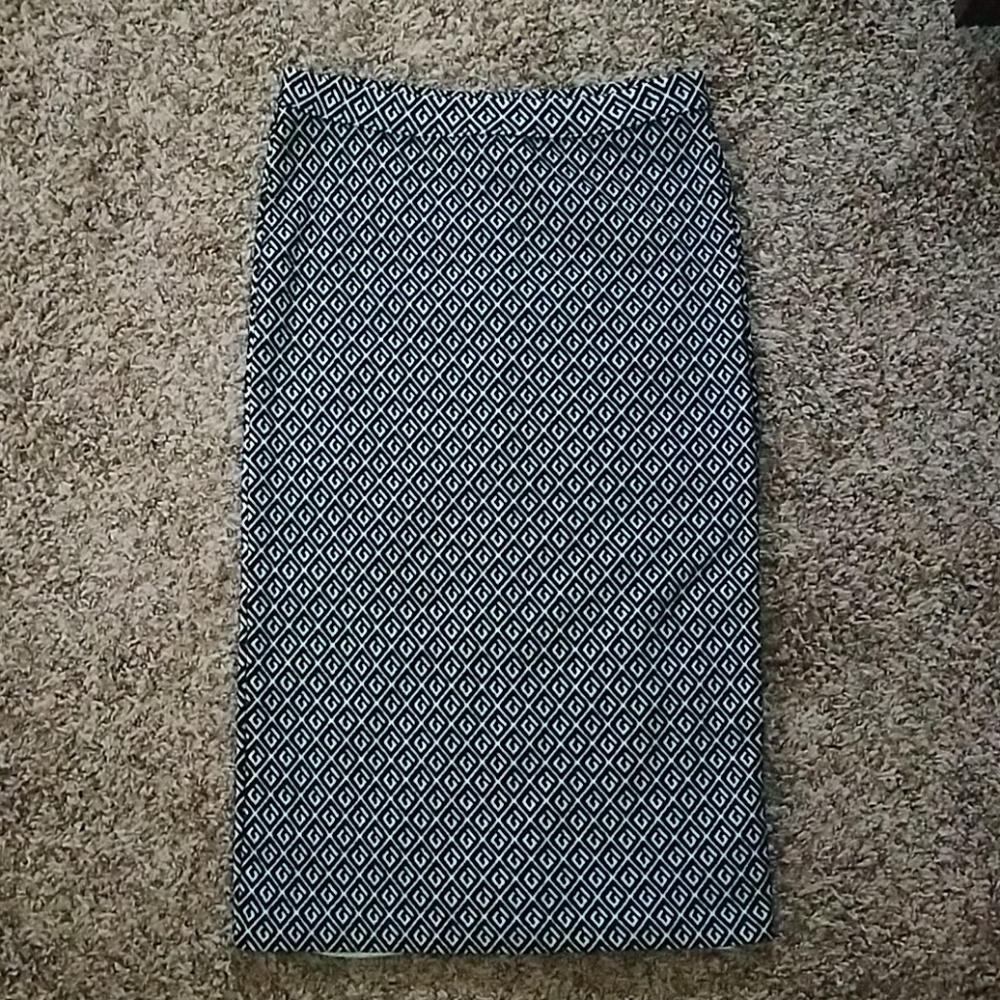Anthropologie Maeve Geotile Pencil Skirt